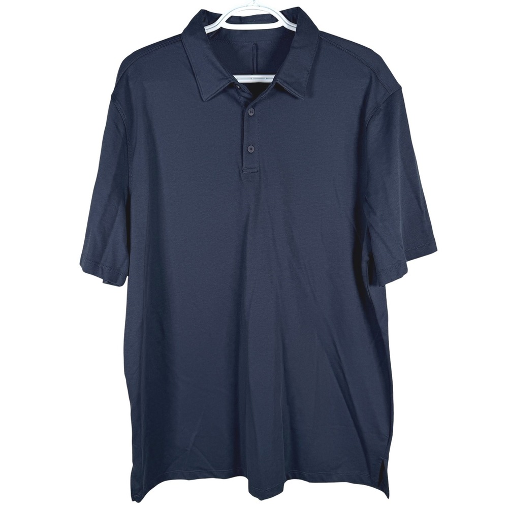 Jack Archer Jetsetter Tech Polo Shirt Men 2XL Deep Blue Short Sleeve Performance
